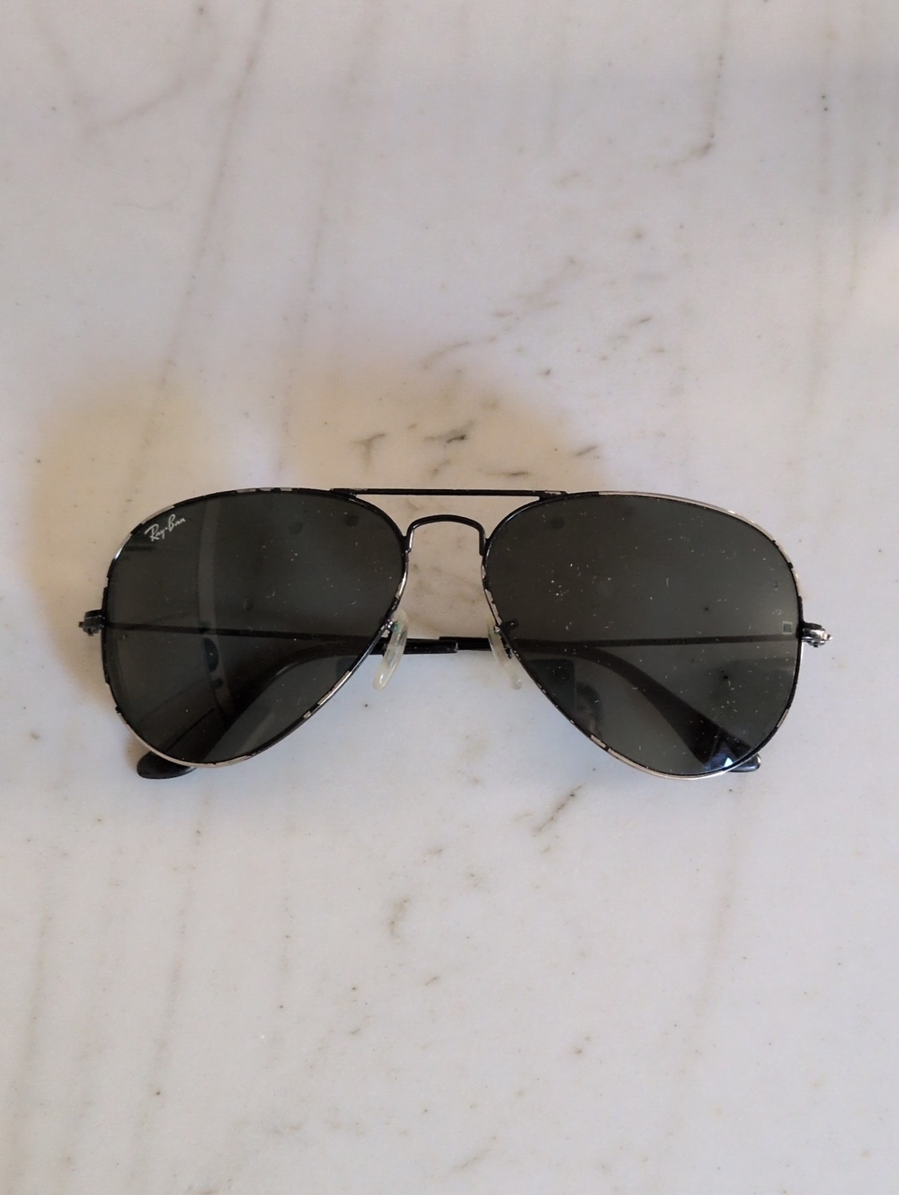 Ray-Ban Aviator Sunglasses - Black Frame with Dark Lenses